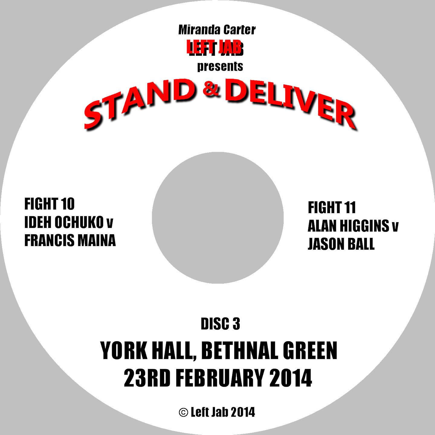 Stand & Deliver DVD